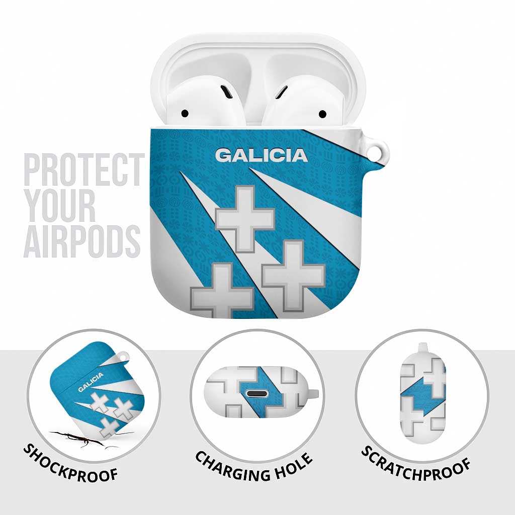 Galicia Flag AirPods Case Autonomous Community of Spain - Wonder Print Shop