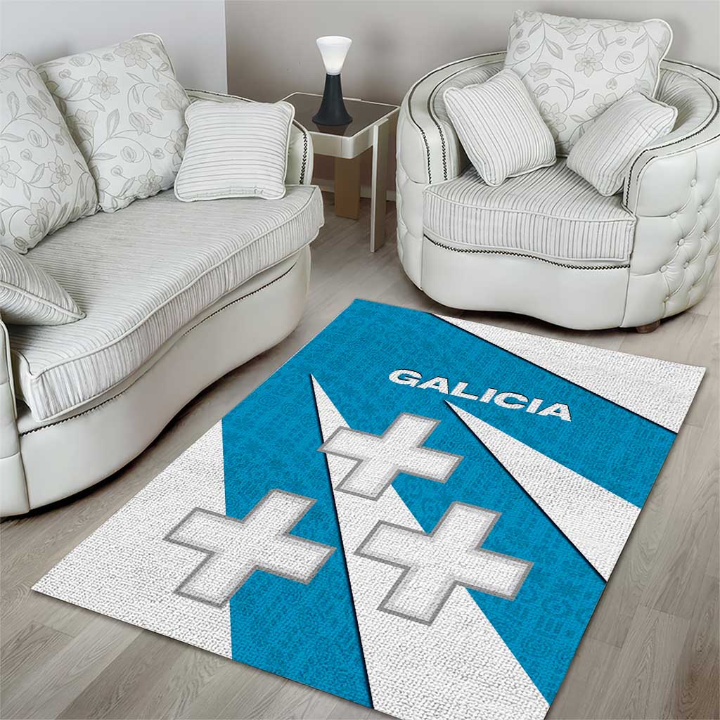 Galicia Flag Area Rug Autonomous Community of Spain - Wonder Print Shop