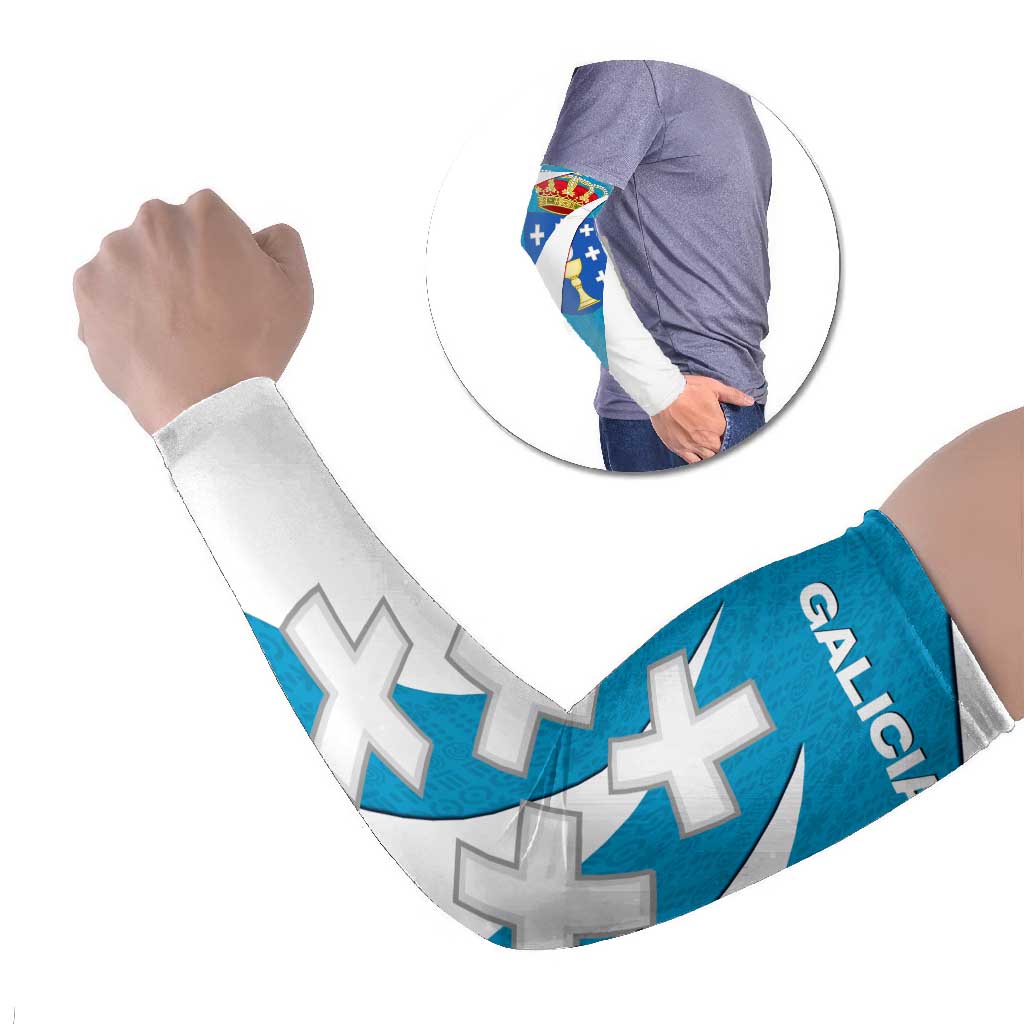 Galicia Flag Arm Sleeves Autonomous Community of Spain - Wonder Print Shop