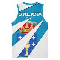 Galicia Flag Basketball Jersey Autonomous Community of Spain - Wonder Print Shop