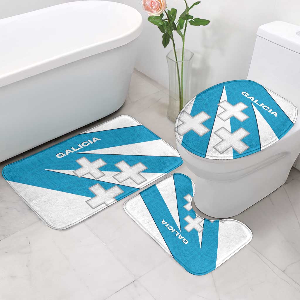 Galicia Flag Bathroom Set Autonomous Community of Spain - Wonder Print Shop
