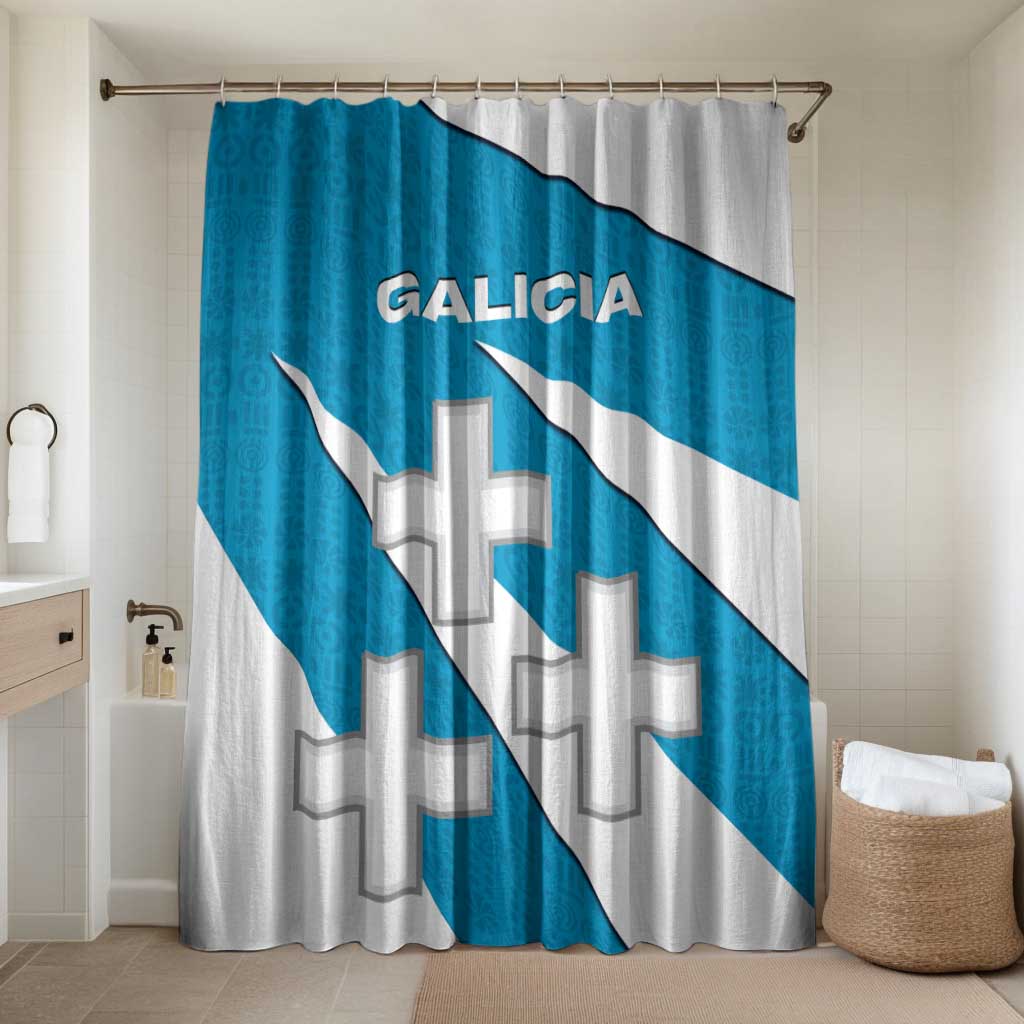 Galicia Flag Bathroom Set Autonomous Community of Spain - Wonder Print Shop