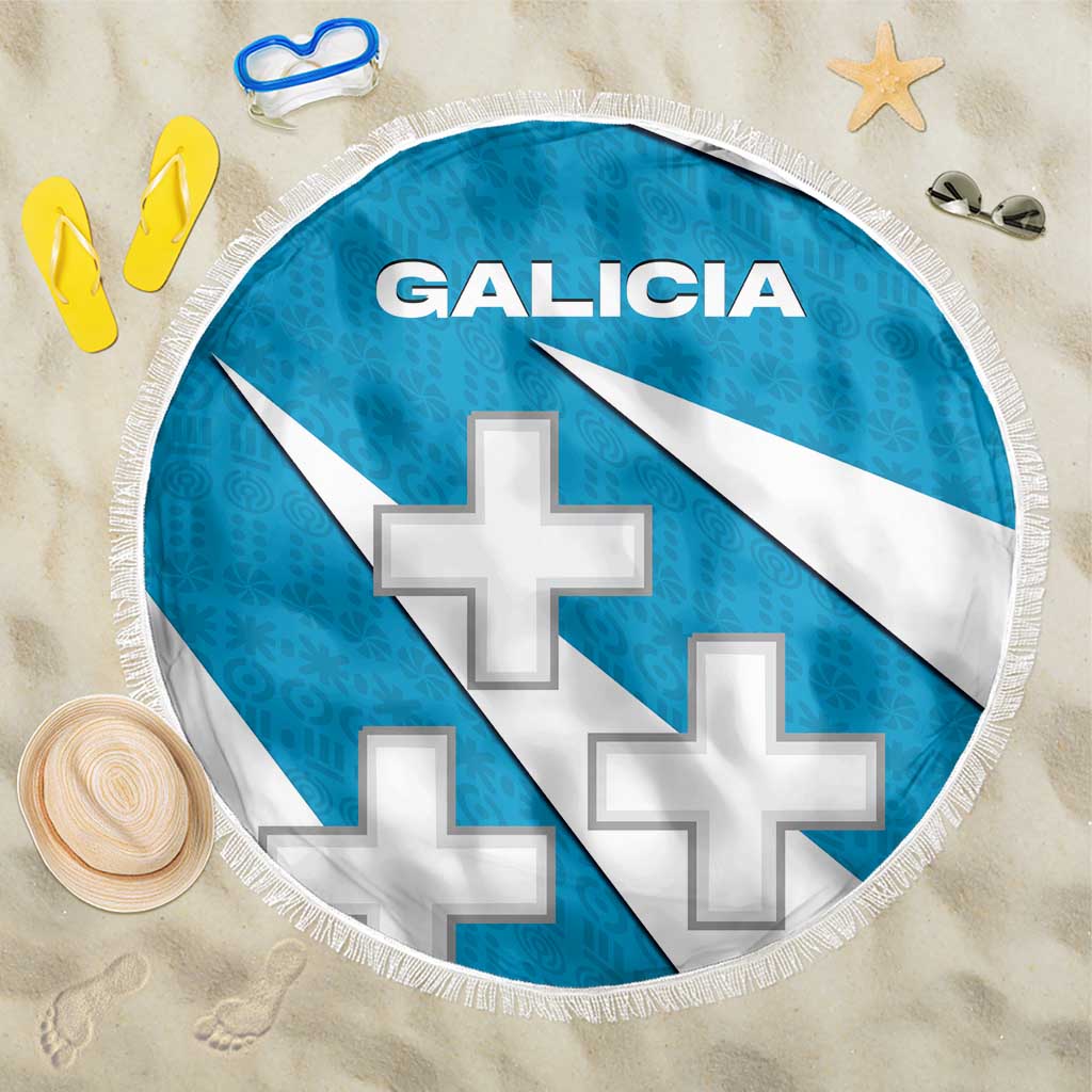 Galicia Flag Beach Blanket Autonomous Community of Spain - Wonder Print Shop