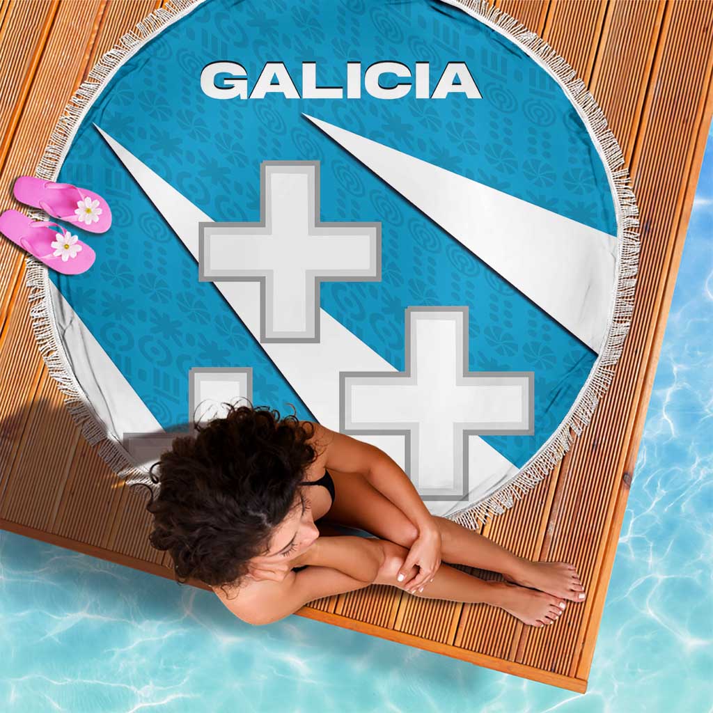 Galicia Flag Beach Blanket Autonomous Community of Spain - Wonder Print Shop