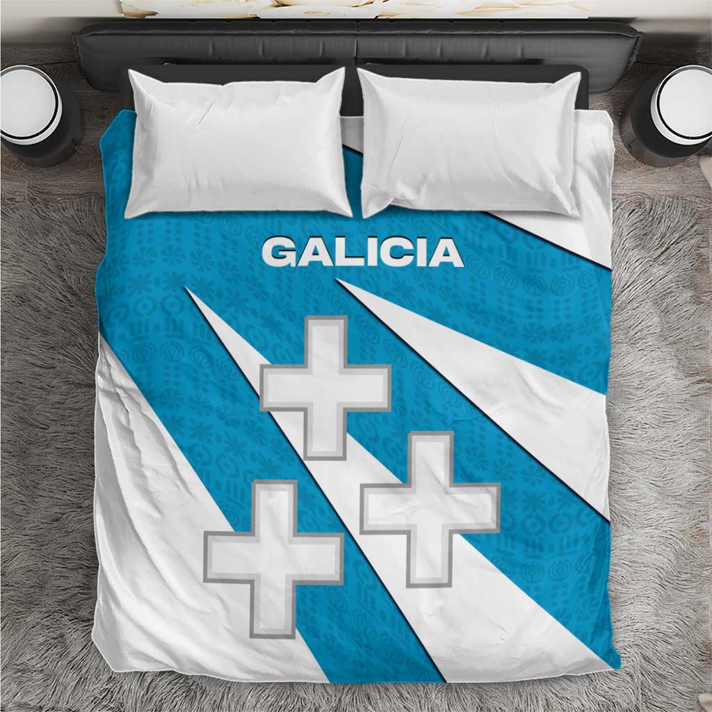 Galicia Flag Bedding Set Autonomous Community of Spain - Wonder Print Shop