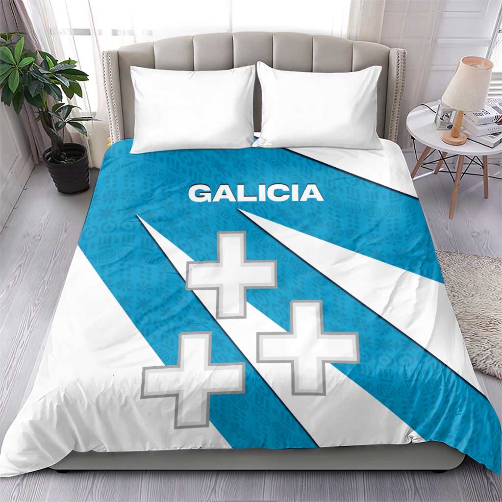 Galicia Flag Bedding Set Autonomous Community of Spain - Wonder Print Shop
