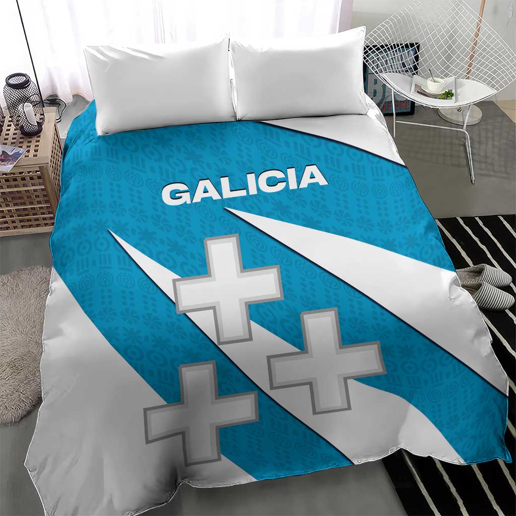 Galicia Flag Bedding Set Autonomous Community of Spain - Wonder Print Shop