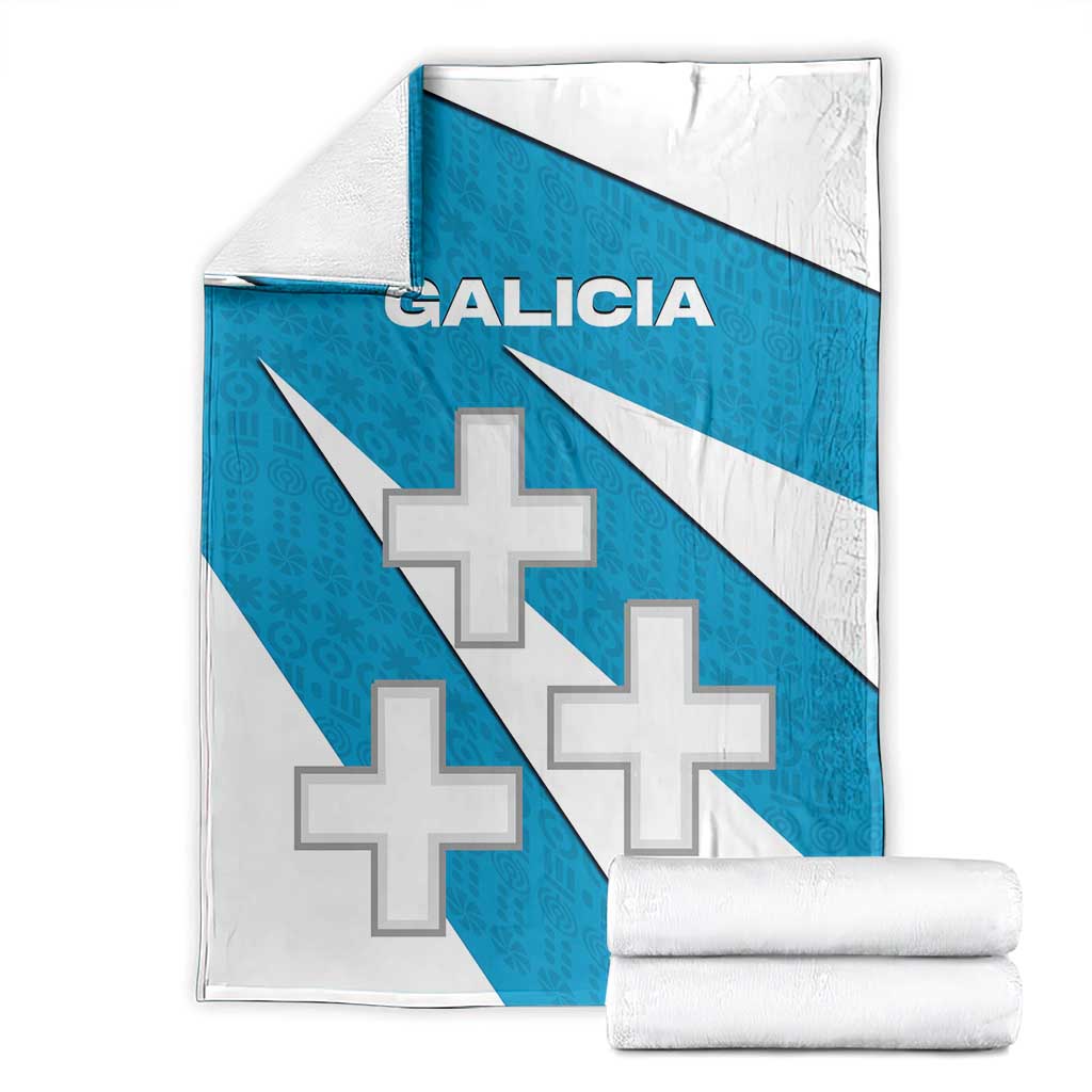 Galicia Flag Blanket Autonomous Community of Spain - Wonder Print Shop