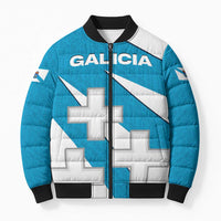Galicia Flag Bomber Puffer Jacket Autonomous Community of Spain - Wonder Print Shop
