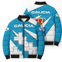 Galicia Flag Bomber Puffer Jacket Autonomous Community of Spain - Wonder Print Shop