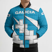 Galicia Flag Bomber Puffer Jacket Autonomous Community of Spain - Wonder Print Shop