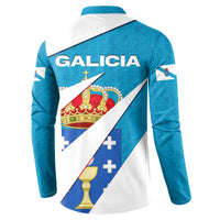 Galicia Flag Button Sweatshirt Autonomous Community of Spain - Wonder Print Shop