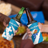 Galicia Flag 4 in 1 Can Cooler Tumbler Autonomous Community of Spain - Wonder Print Shop