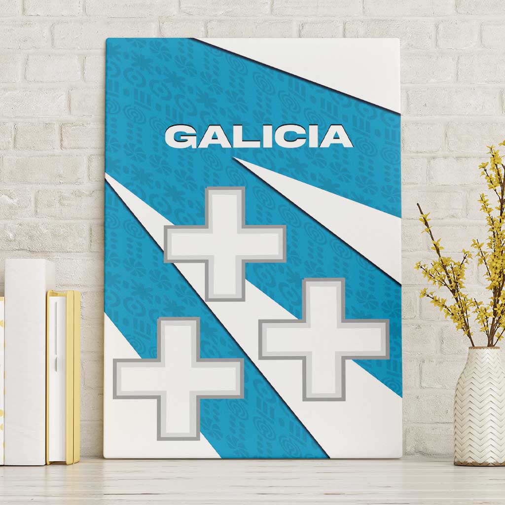 Galicia Flag Canvas Wall Art Autonomous Community of Spain - Wonder Print Shop