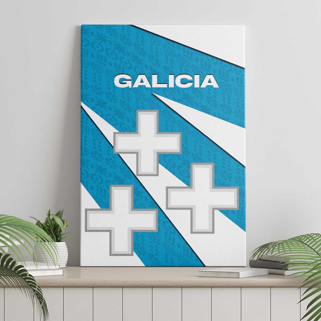 Galicia Flag Canvas Wall Art Autonomous Community of Spain - Wonder Print Shop