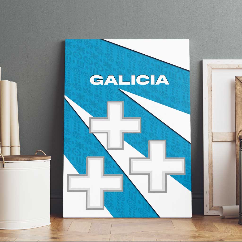 Galicia Flag Canvas Wall Art Autonomous Community of Spain - Wonder Print Shop