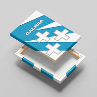 Galicia Flag Canvas Wall Art Autonomous Community of Spain - Wonder Print Shop