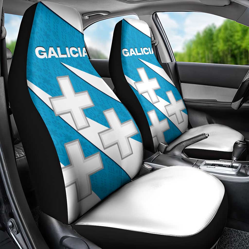 Galicia Flag Car Seat Cover Autonomous Community of Spain - Wonder Print Shop