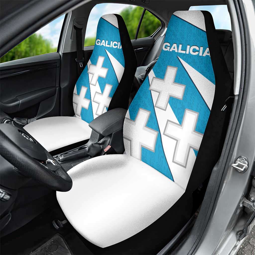 Galicia Flag Car Seat Cover Autonomous Community of Spain - Wonder Print Shop
