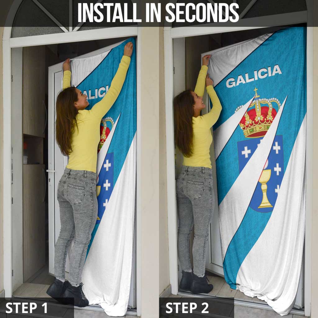Galicia Flag Door Cover Autonomous Community of Spain - Wonder Print Shop