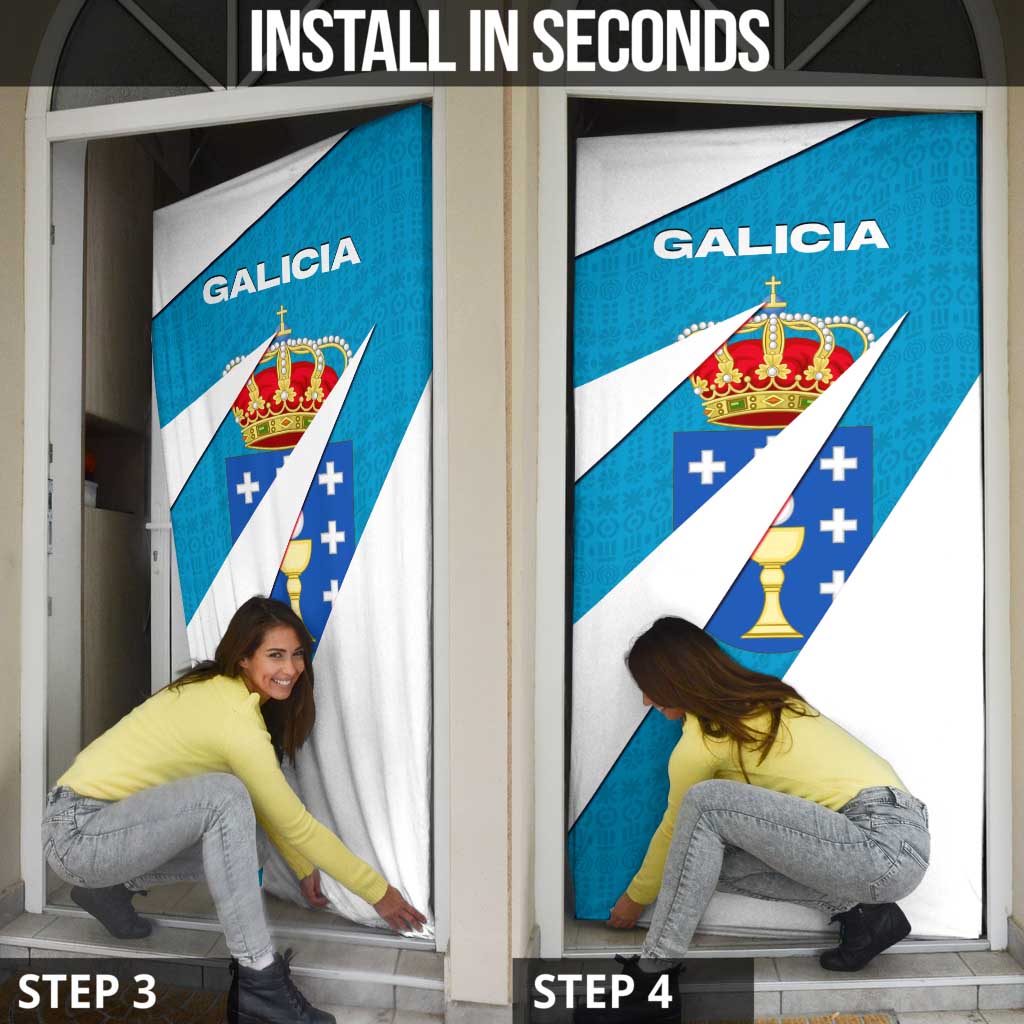 Galicia Flag Door Cover Autonomous Community of Spain - Wonder Print Shop