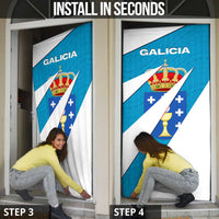 Galicia Flag Door Cover Autonomous Community of Spain - Wonder Print Shop