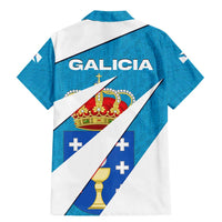 Galicia Flag Family Matching Mermaid Dress and Hawaiian Shirt Autonomous Community of Spain - Wonder Print Shop