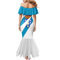 Galicia Flag Family Matching Mermaid Dress and Hawaiian Shirt Autonomous Community of Spain - Wonder Print Shop
