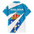 Galicia Flag Family Matching Off The Shoulder Long Sleeve Dress and Hawaiian Shirt Autonomous Community of Spain - Wonder Print Shop