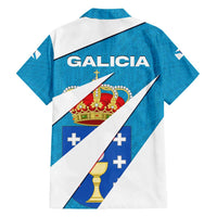 Galicia Flag Family Matching Puletasi and Hawaiian Shirt Autonomous Community of Spain - Wonder Print Shop
