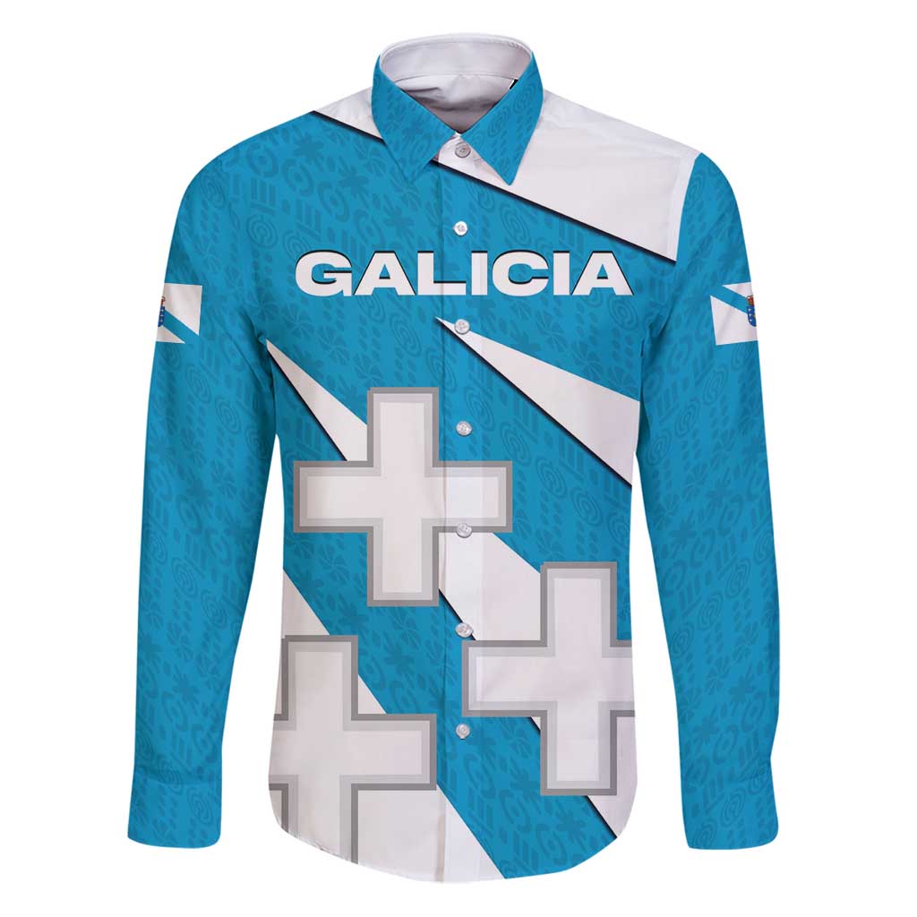 Galicia Flag Family Matching Puletasi and Hawaiian Shirt Autonomous Community of Spain - Wonder Print Shop