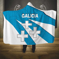 Galicia Flag Hooded Blanket Autonomous Community of Spain - Wonder Print Shop