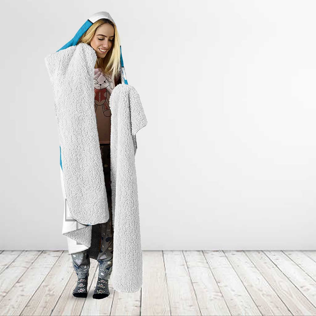 Galicia Flag Hooded Blanket Autonomous Community of Spain - Wonder Print Shop