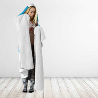 Galicia Flag Hooded Blanket Autonomous Community of Spain - Wonder Print Shop