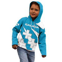 Galicia Flag Kid Hoodie Autonomous Community of Spain - Wonder Print Shop
