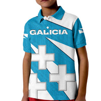 Galicia Flag Kid Polo Shirt Autonomous Community of Spain - Wonder Print Shop