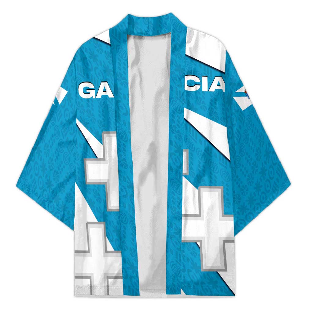 Galicia Flag Kimono Autonomous Community of Spain - Wonder Print Shop