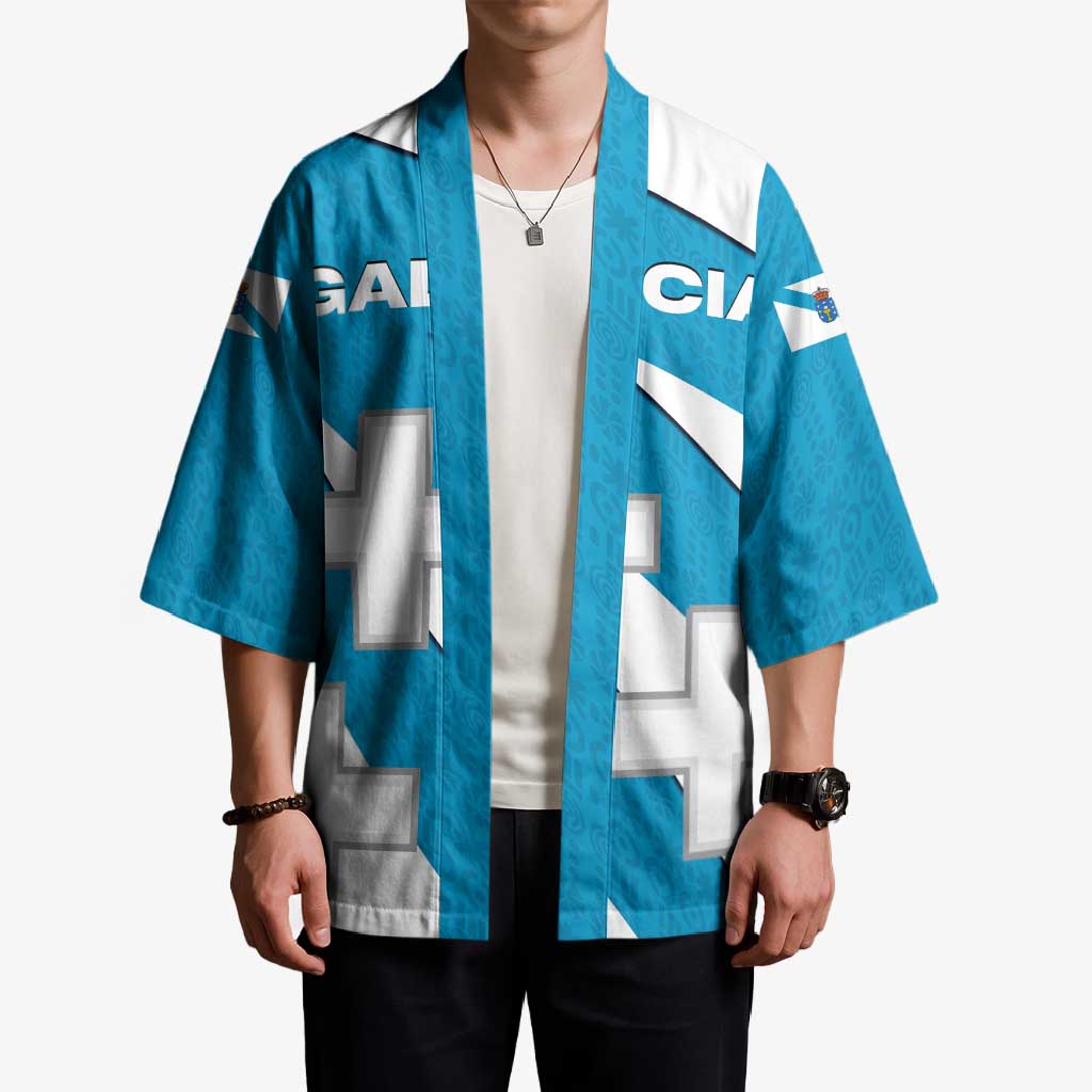 Galicia Flag Kimono Autonomous Community of Spain - Wonder Print Shop