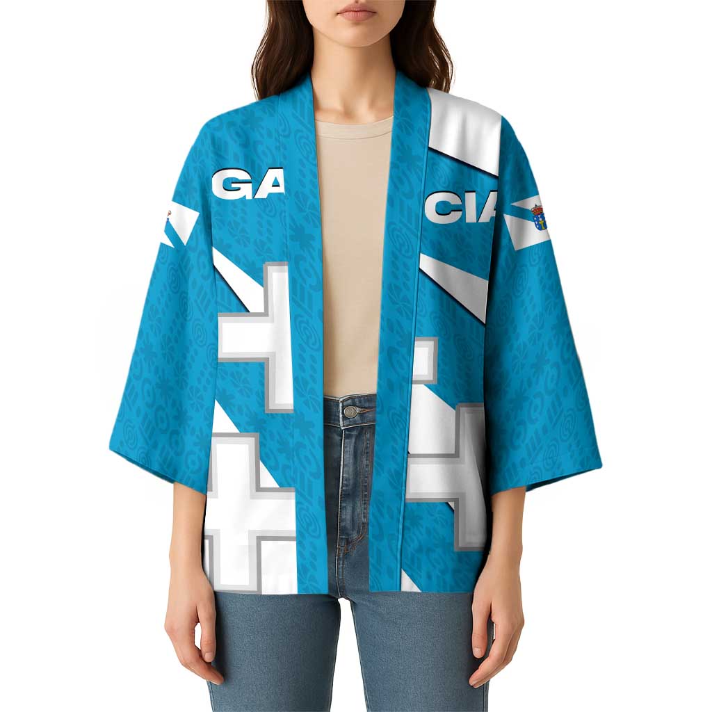 Galicia Flag Kimono Autonomous Community of Spain - Wonder Print Shop