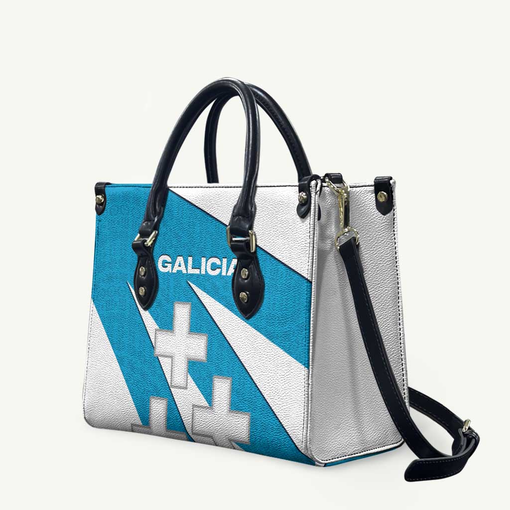 Galicia Flag Leather Bag Autonomous Community of Spain - Wonder Print Shop