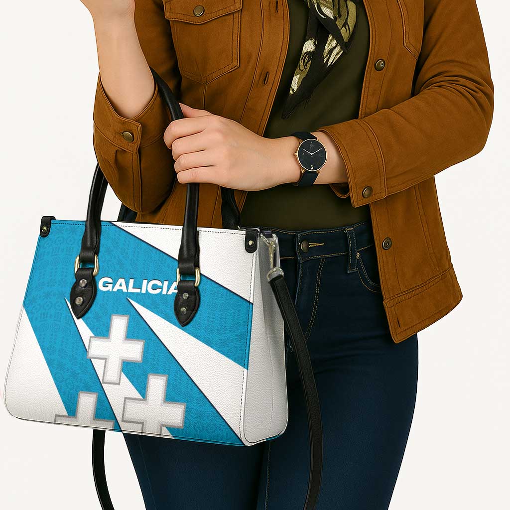 Galicia Flag Leather Bag Autonomous Community of Spain - Wonder Print Shop