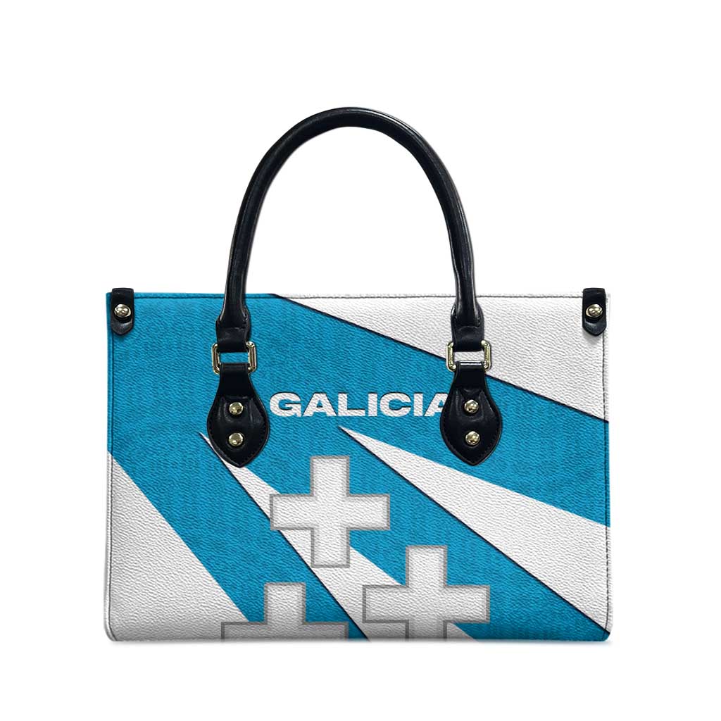 Galicia Flag Leather Bag Autonomous Community of Spain - Wonder Print Shop