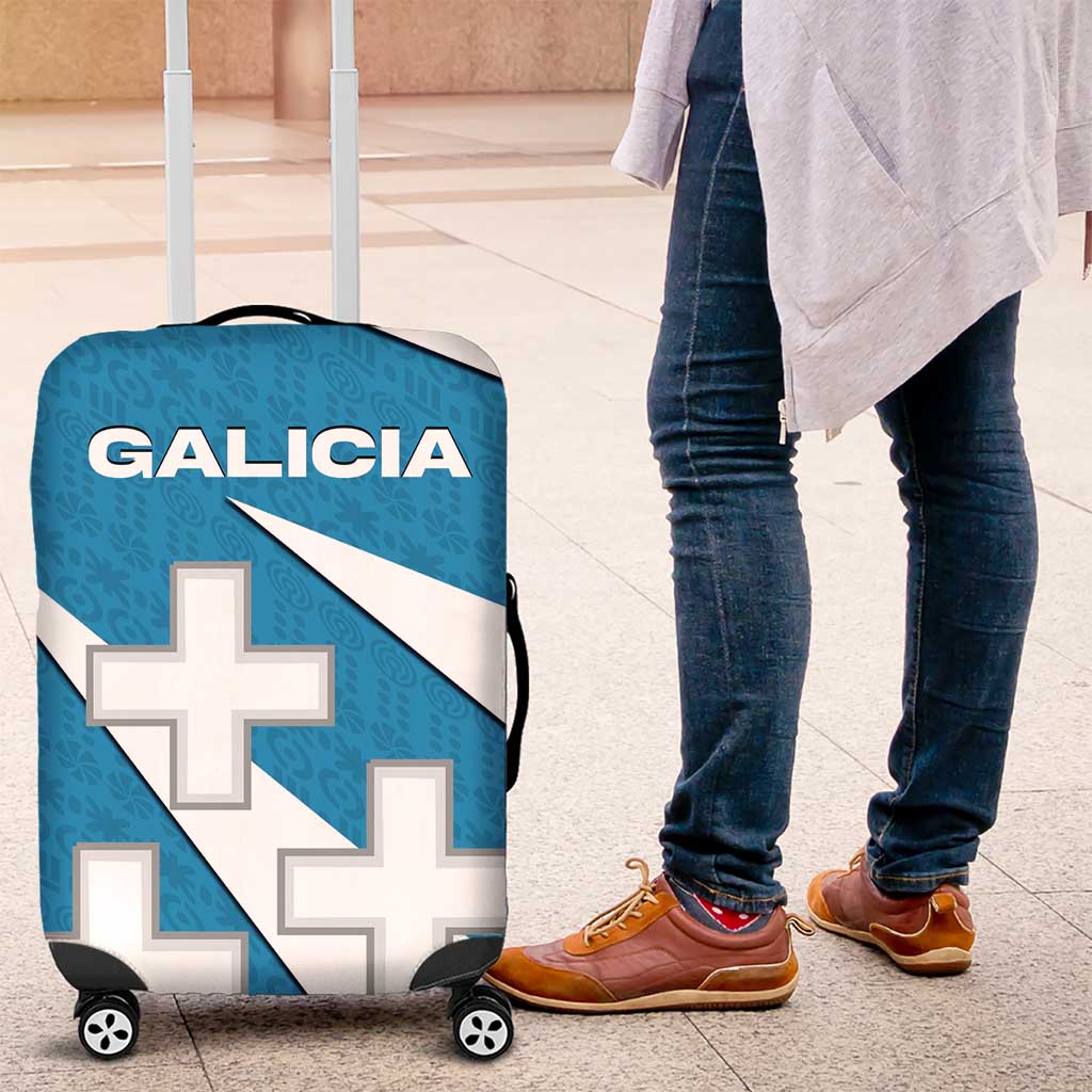 Galicia Flag Luggage Cover Autonomous Community of Spain - Wonder Print Shop
