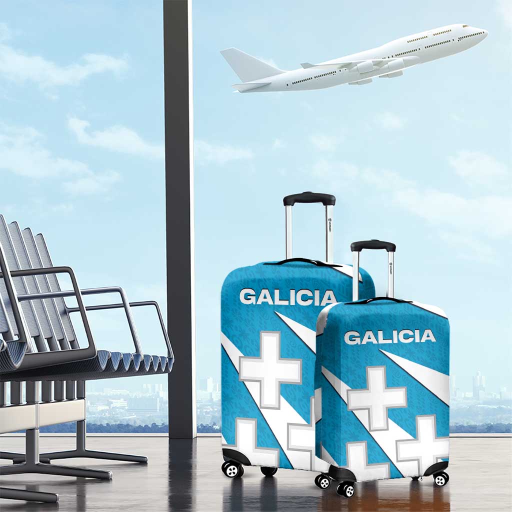 Galicia Flag Luggage Cover Autonomous Community of Spain - Wonder Print Shop
