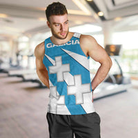 Galicia Flag Men Tank Top Autonomous Community of Spain - Wonder Print Shop