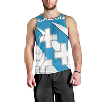 Galicia Flag Men Tank Top Autonomous Community of Spain - Wonder Print Shop