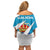 Galicia Flag Off Shoulder Short Dress Autonomous Community of Spain - Wonder Print Shop