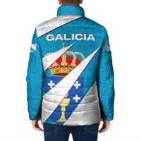 Galicia Flag Padded Jacket Autonomous Community of Spain - Wonder Print Shop