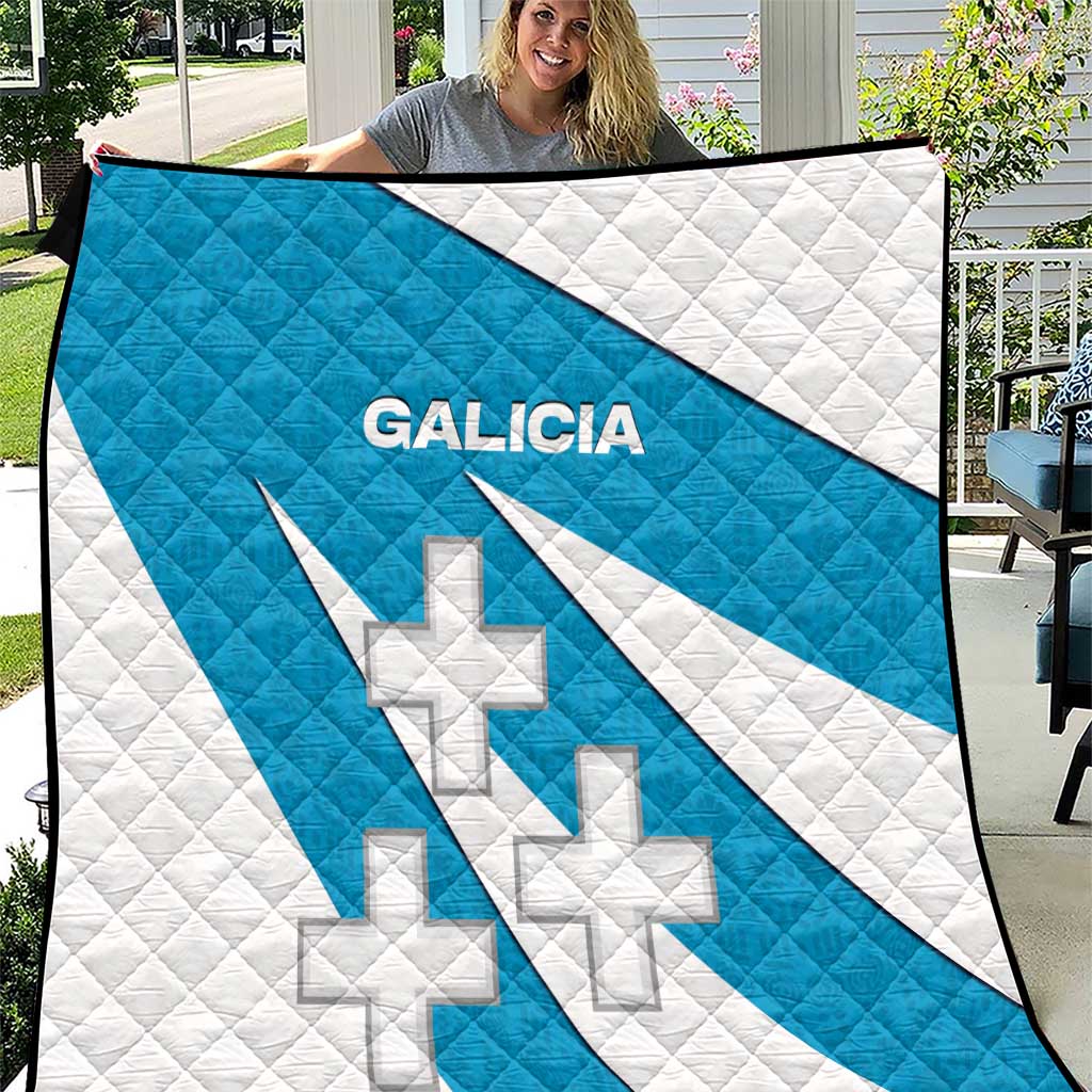 Galicia Flag Quilt Autonomous Community of Spain - Wonder Print Shop