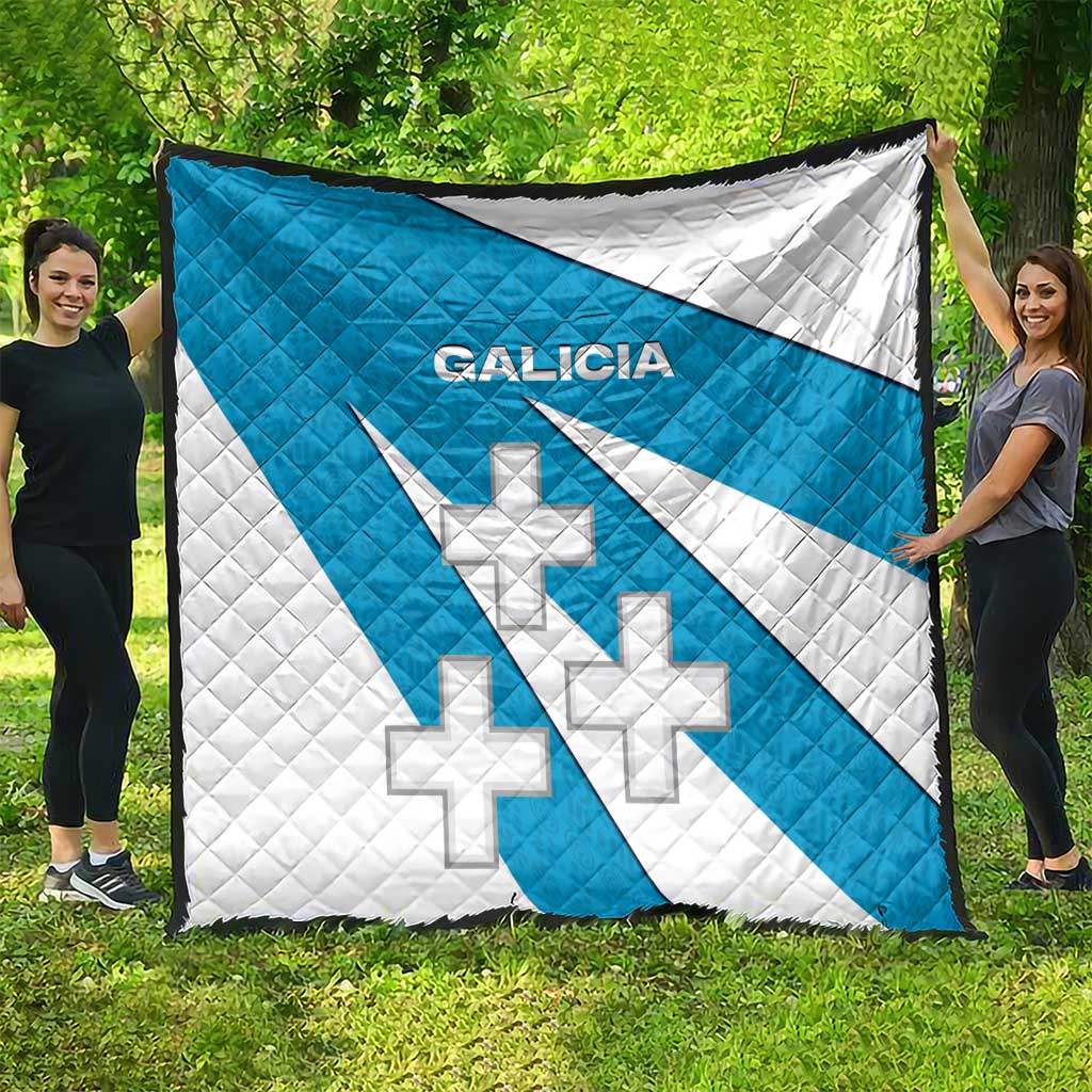 Galicia Flag Quilt Autonomous Community of Spain - Wonder Print Shop